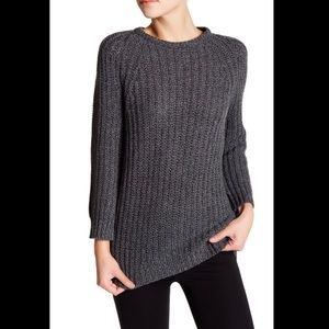 NWT Alice + Olivia Chunky Marled Drop Hem Sweater